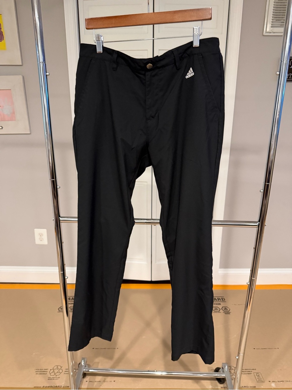 adidas Black Men's Stretch Golf Chinos